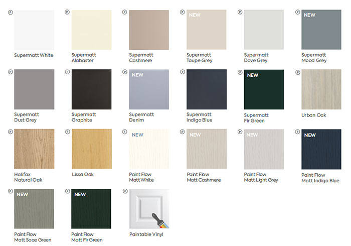 BA Kitchens Bella colour options