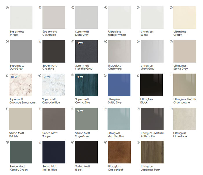 BA Kitchens Zurfiz colour options